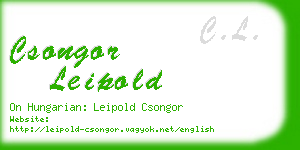 csongor leipold business card